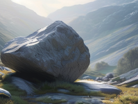 在一片静谧的山谷中，隐藏着一块被岁月遗忘的石头，它静静地躺在那里，仿佛在诉说着一个古老的故事。这就是影石，一块看似普通却又蕴含着无尽奥秘的石头